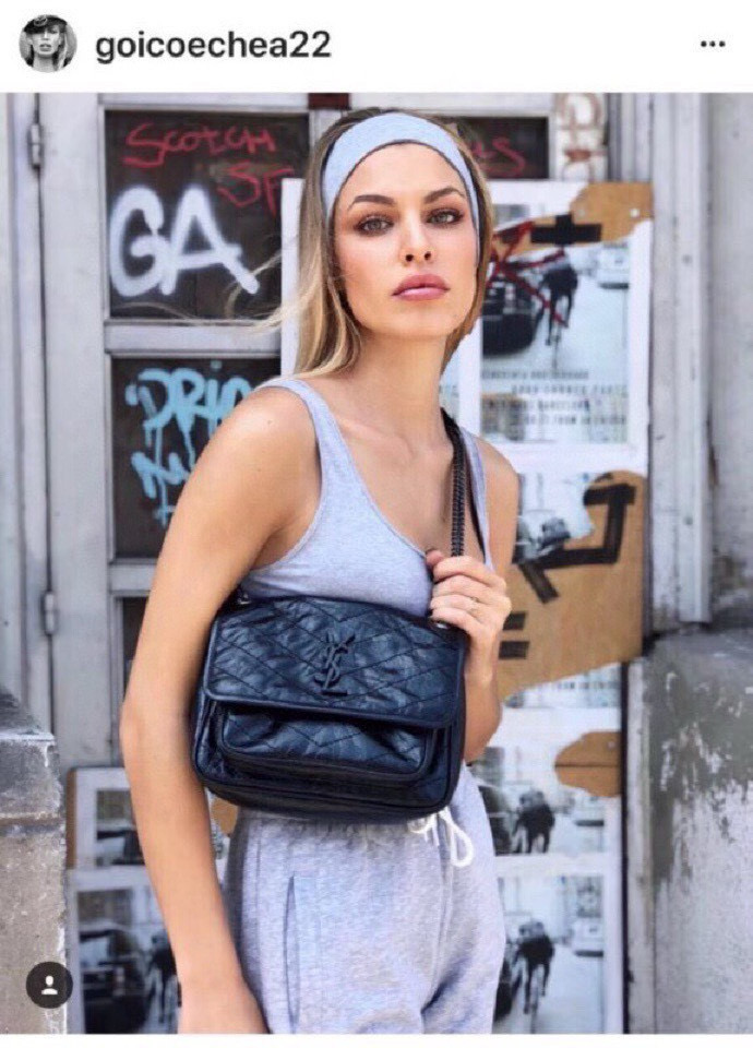 Saint Laurent Niki Baby 니키 베이비 악어가죽 패턴 레더 체인백 2