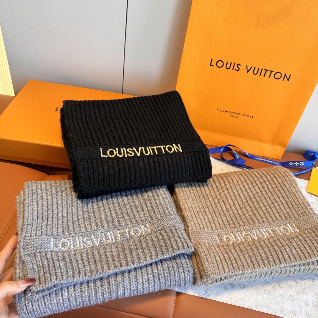 Louis Vuitton 루이비통 로고 울 니트 머플러 3