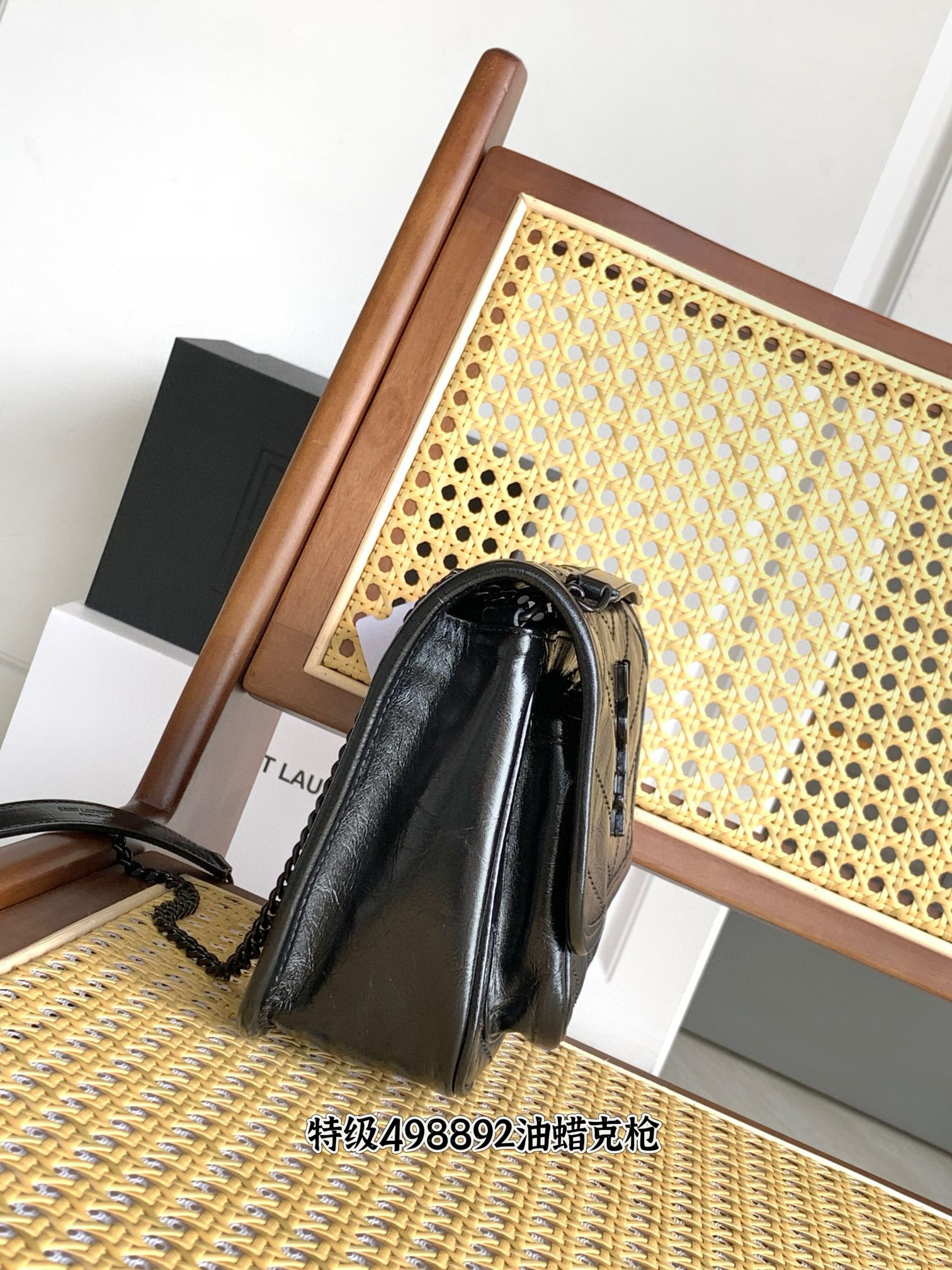 Saint Laurent Niki Baby 니키 베이비 악어가죽 패턴 레더 체인백 11