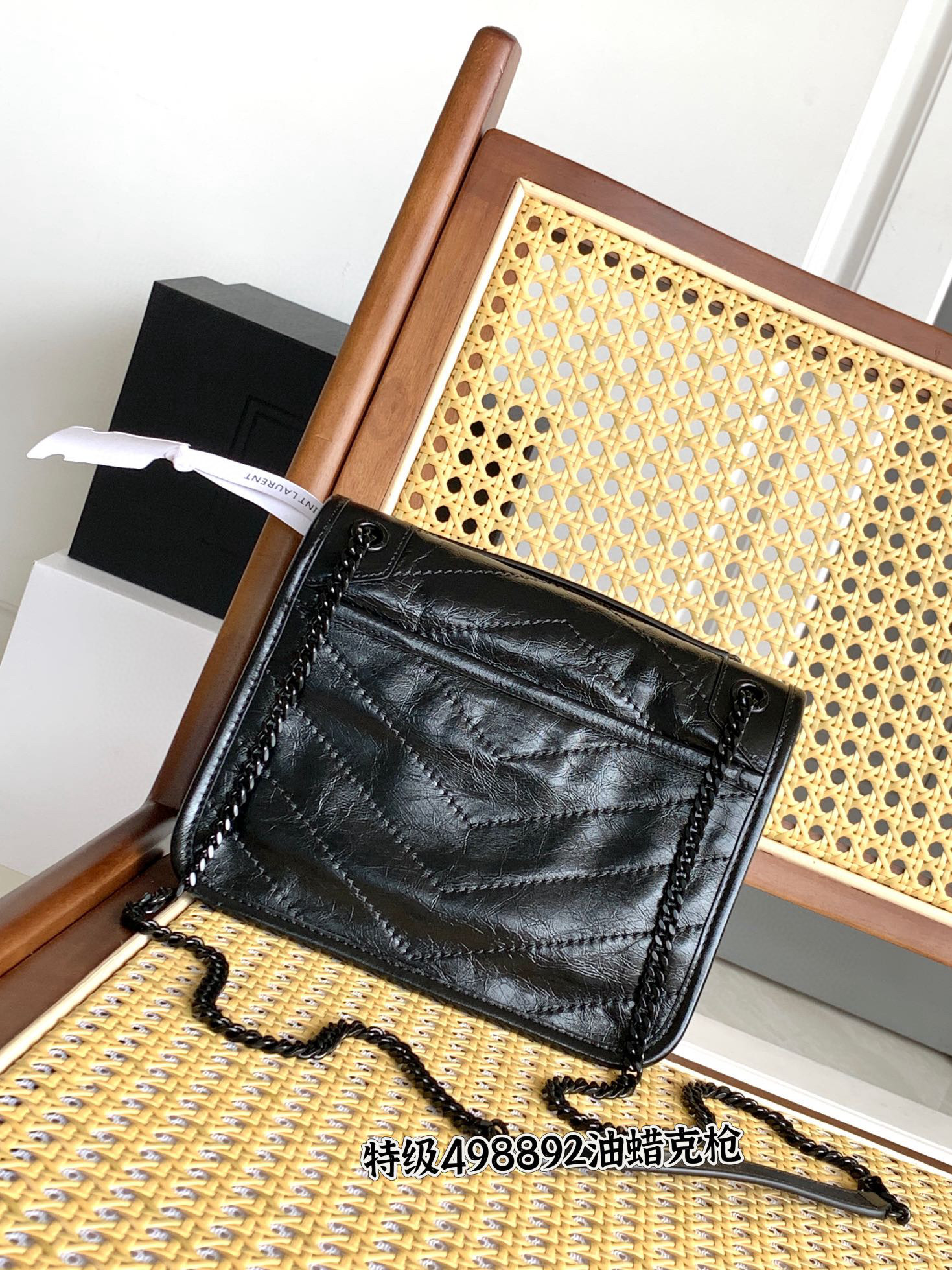 Saint Laurent Niki Baby 니키 베이비 악어가죽 패턴 레더 체인백 12