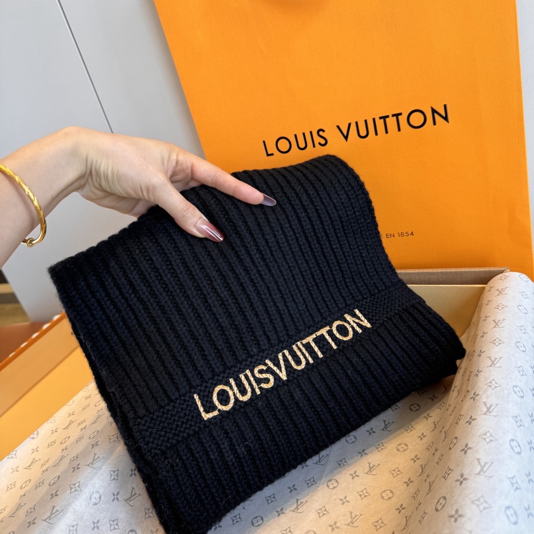Louis Vuitton 루이비통 로고 울 니트 머플러 7