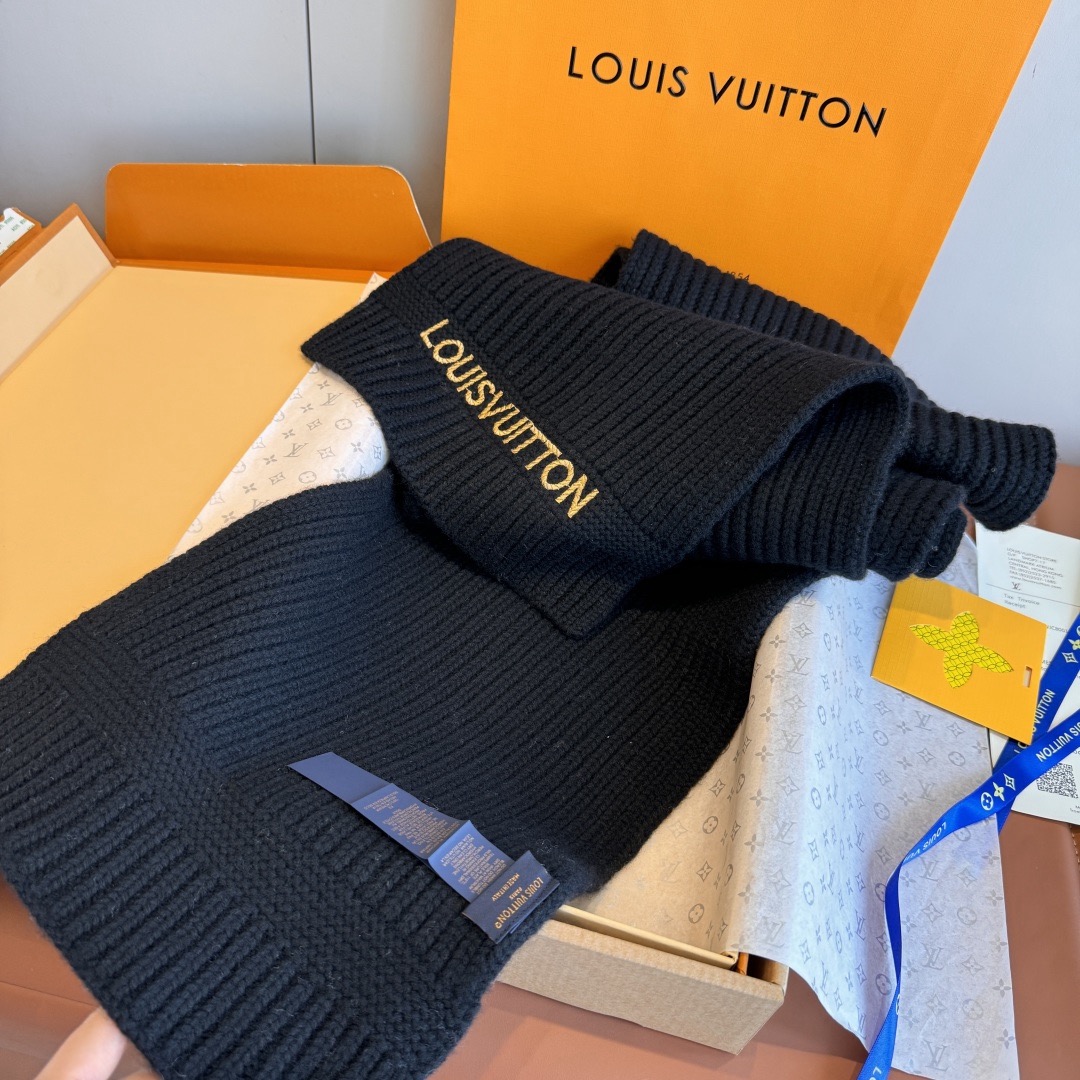 Louis Vuitton 루이비통 로고 울 니트 머플러 9