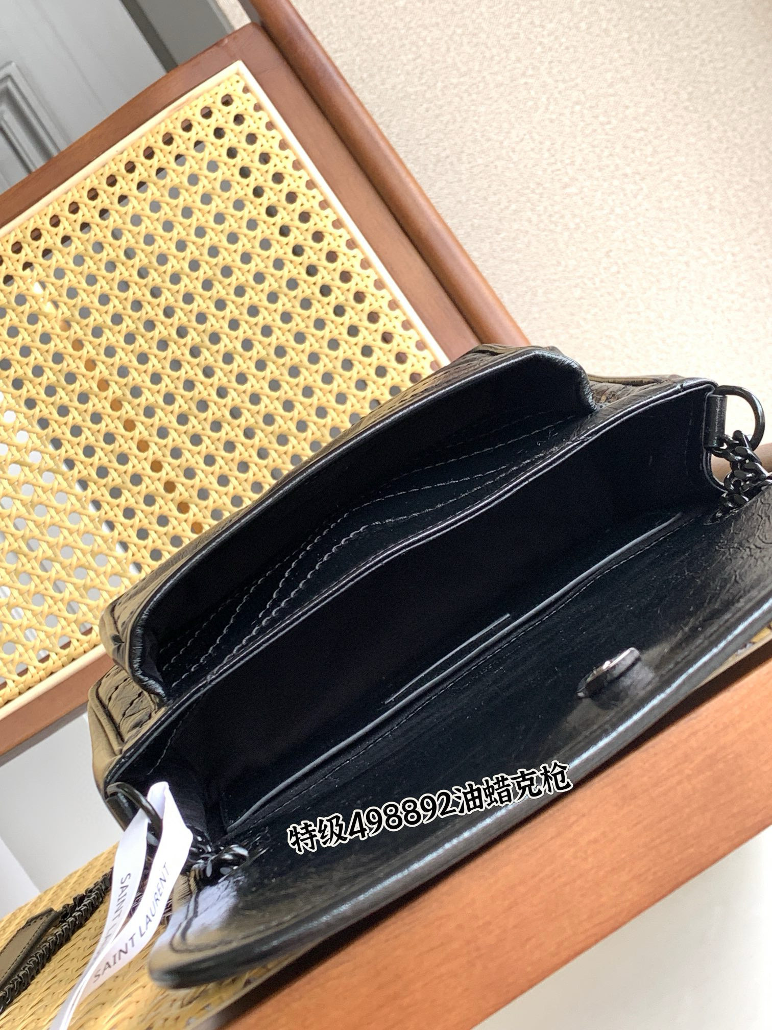 Saint Laurent Niki Baby 니키 베이비 악어가죽 패턴 레더 체인백 17