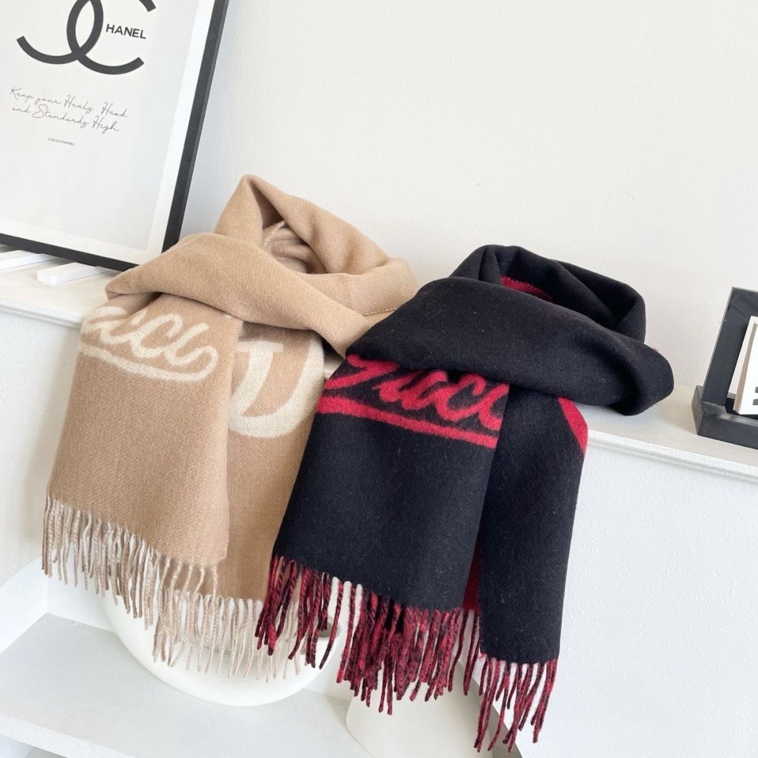 Gucci 구찌 로고 울 머플러 4