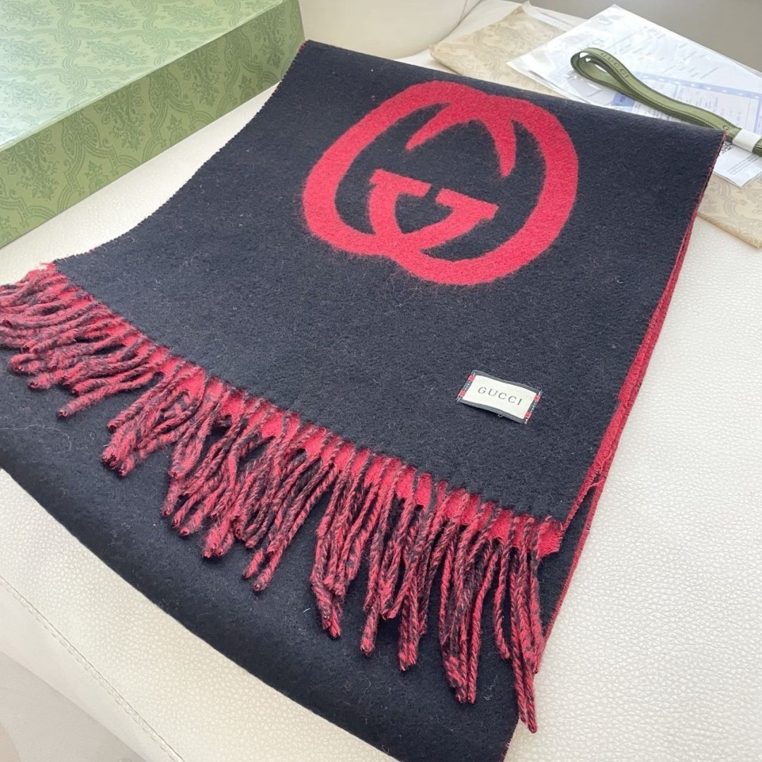 Gucci 구찌 로고 울 머플러 5
