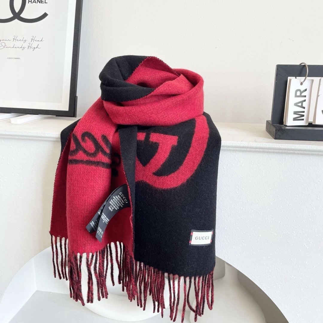 Gucci 구찌 로고 울 머플러 8