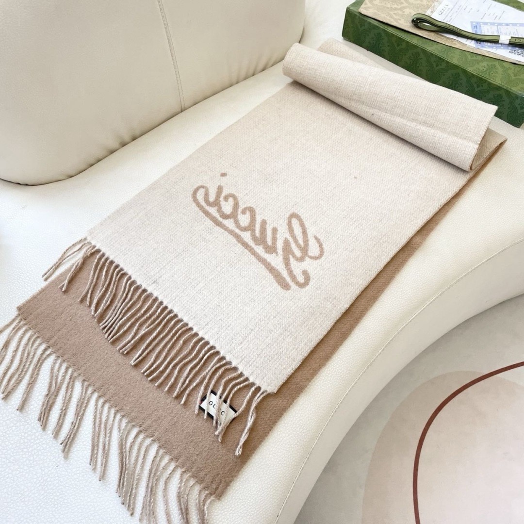 Gucci 구찌 로고 울 머플러 6