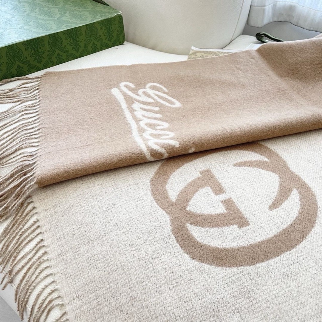 Gucci 구찌 로고 울 머플러 9