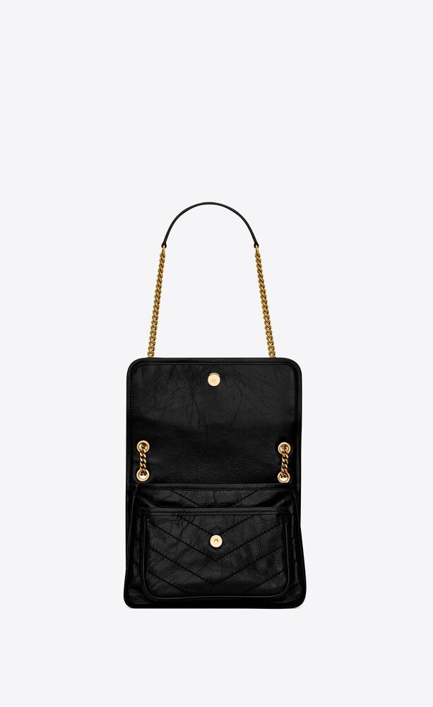 Saint Laurent Niki Baby 니키 베이비 흑어(악어) 압纹 가죽 체인 숄더백 7