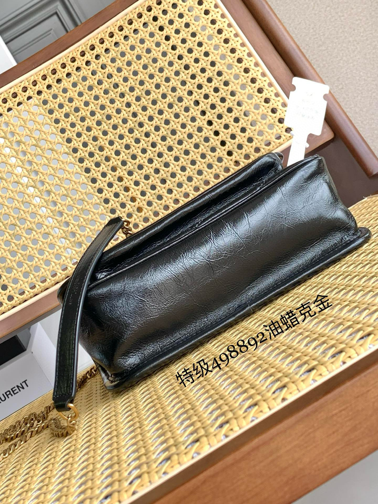 Saint Laurent Niki Baby 니키 베이비 흑어(악어) 압纹 가죽 체인 숄더백 13