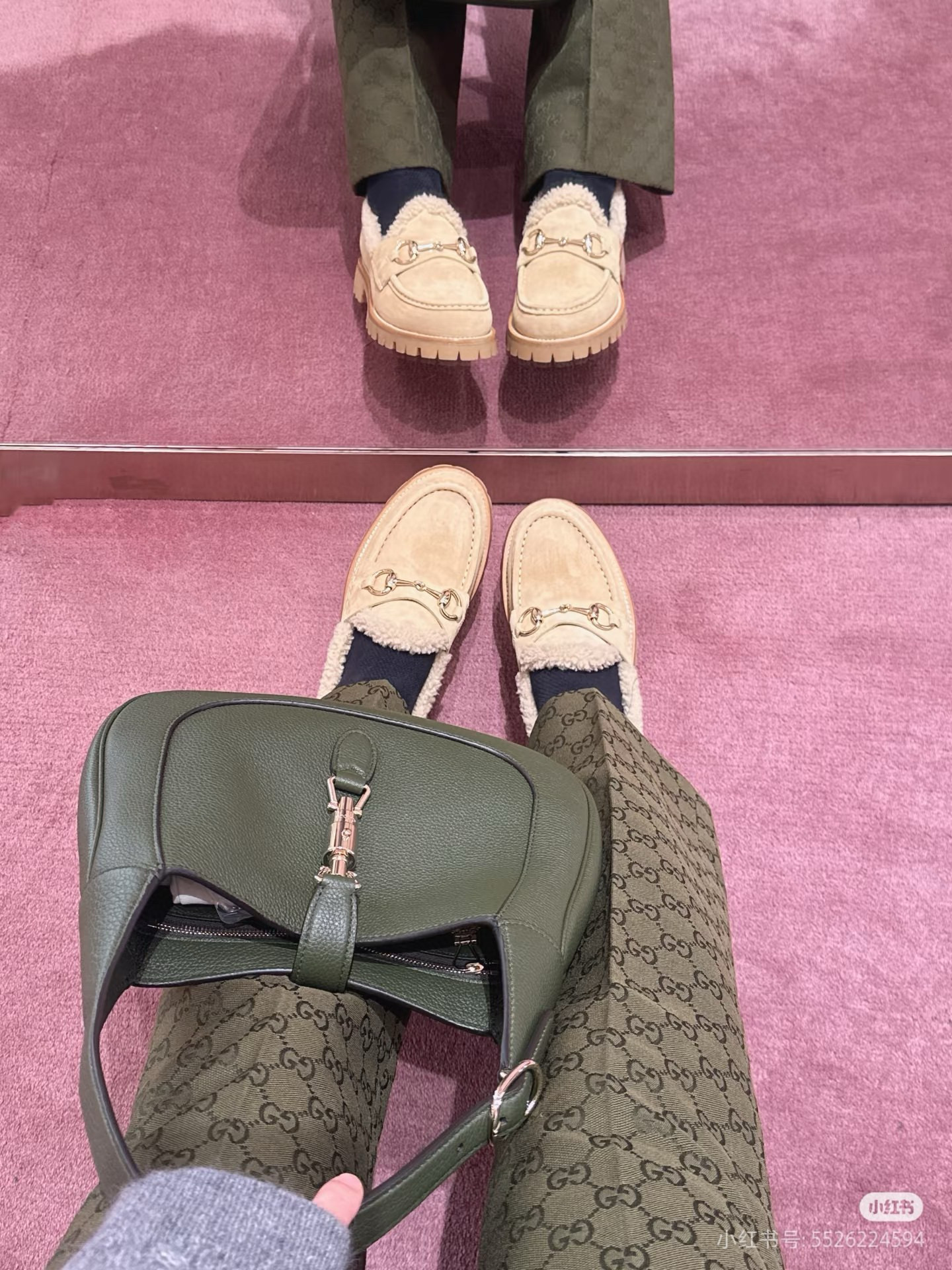 Gucci 구찌 Jackie 1961 스몰 숄더백 올리브 그린 2