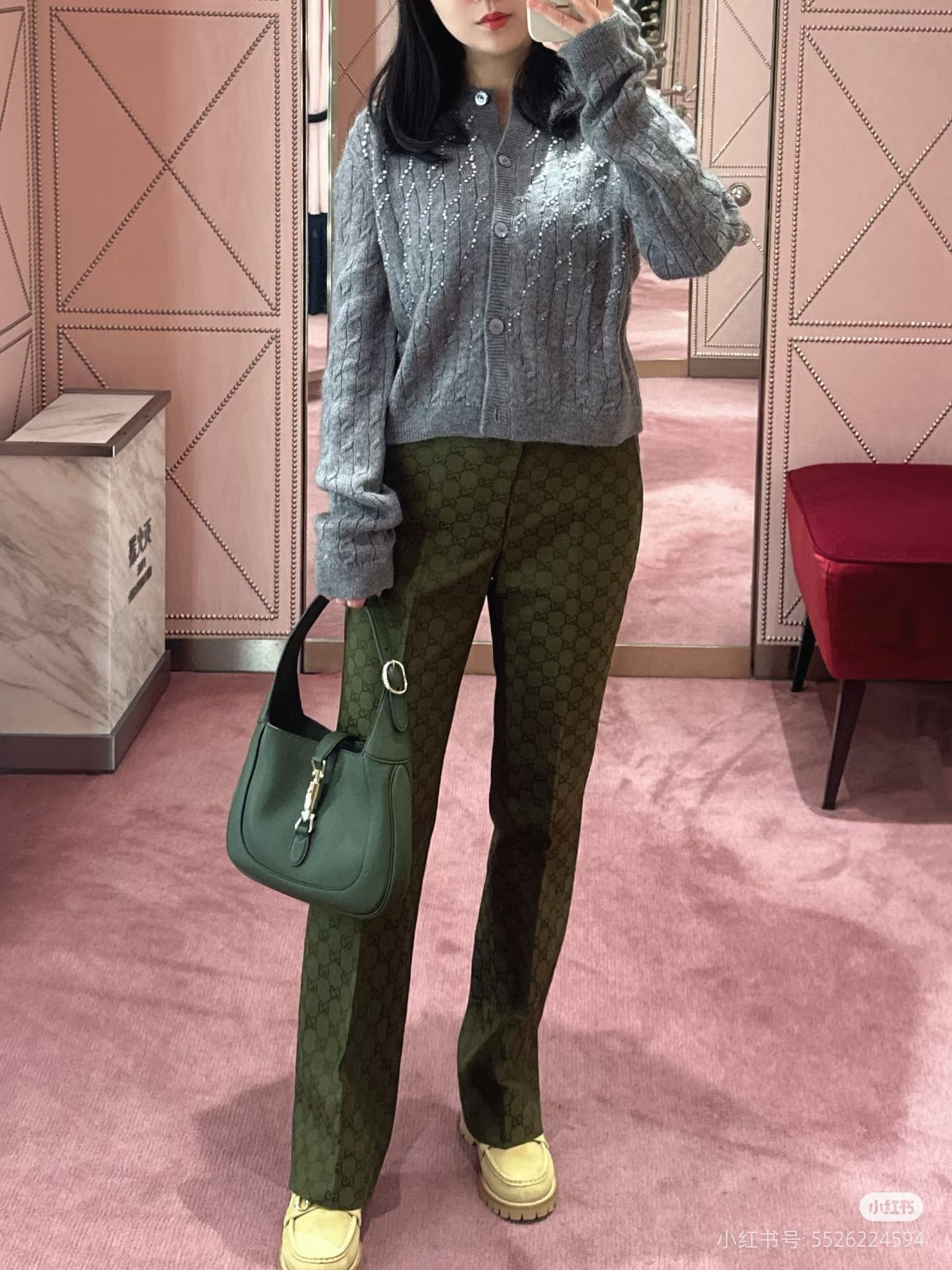 Gucci 구찌 Jackie 1961 스몰 숄더백 올리브 그린 3