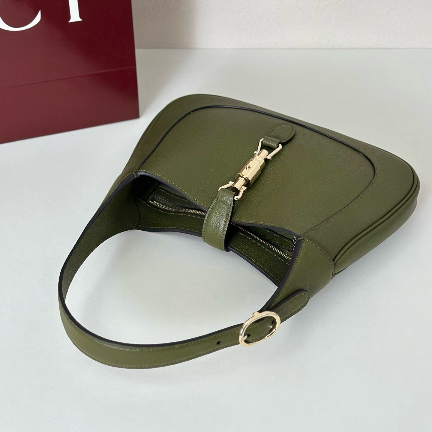Gucci 구찌 Jackie 1961 스몰 숄더백 올리브 그린 11