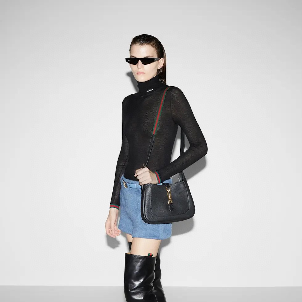 Gucci 구찌 Jackie 1961 스몰 숄더백 블랙 가죽 4