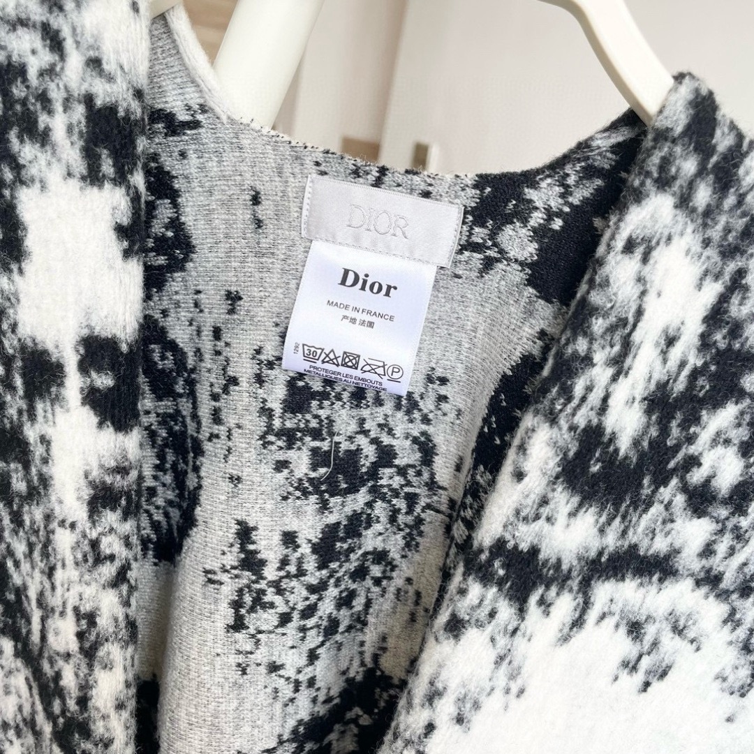 Dior 디올 CD 동물 인화 대형 숄 케이프 8