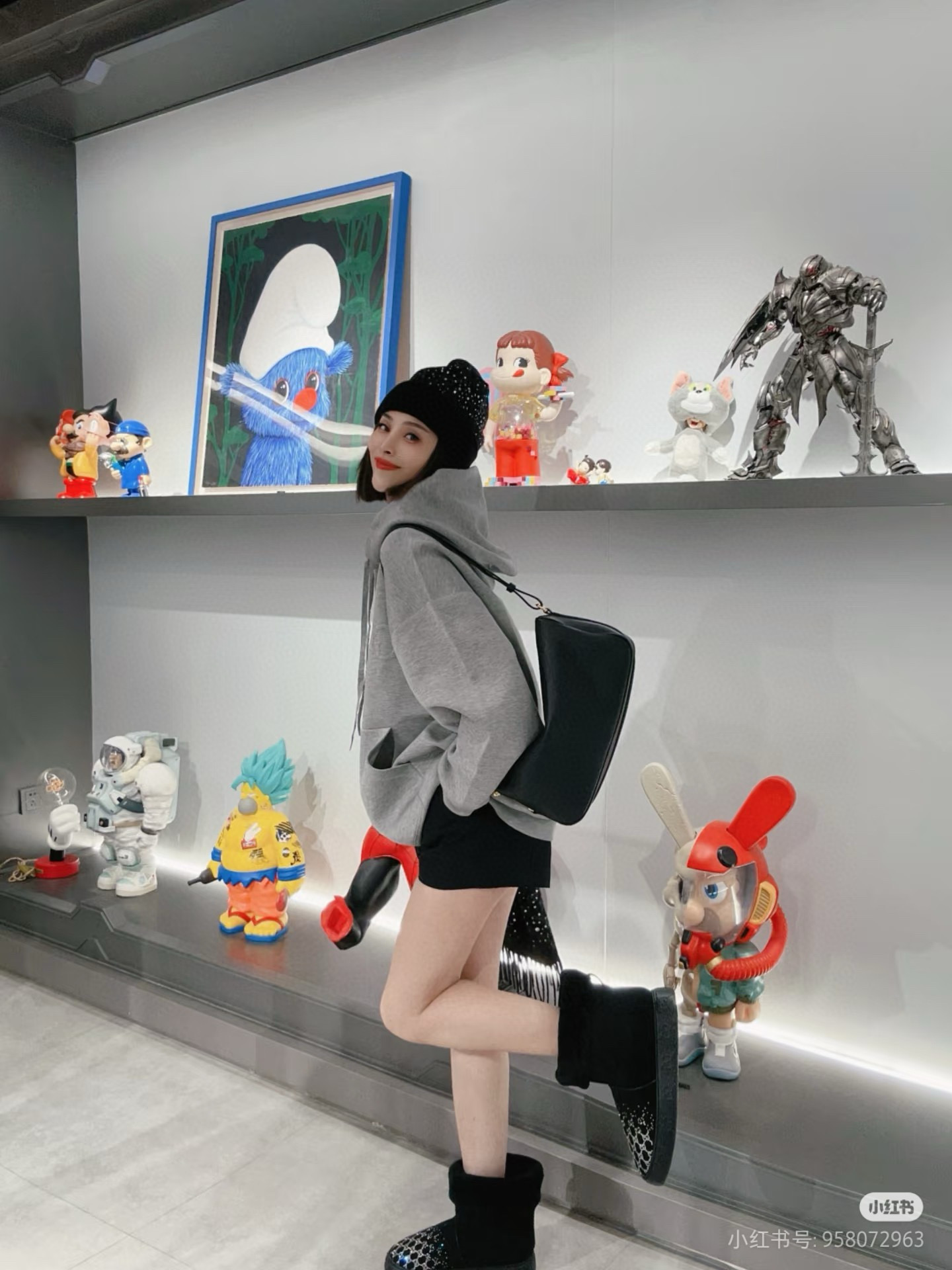 Gucci 구찌 Half Horsebit 블랙 레더 대형 숄더백 6