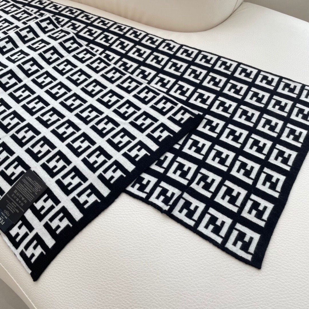 Fendi 펜디 FF 로고 니트 머플러 7