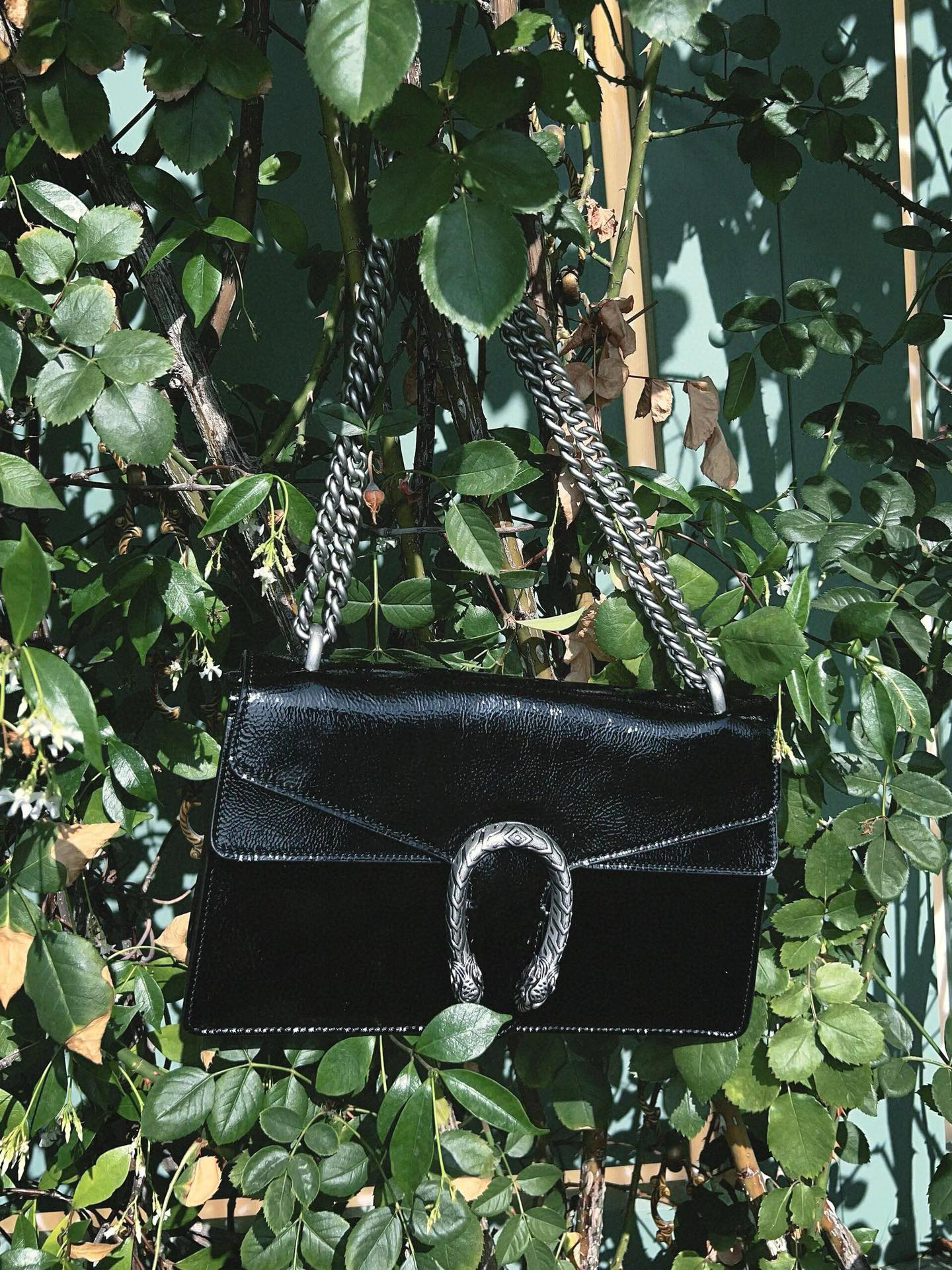 Gucci 구찌 Dionysus 디오니서스 블랙 페이턴트 체인 숄더백 5