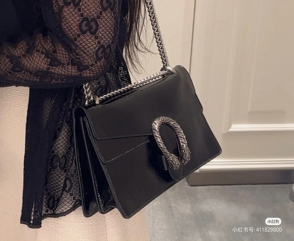 Gucci 구찌 Dionysus 디오니서스 블랙 페이턴트 체인 숄더백 6