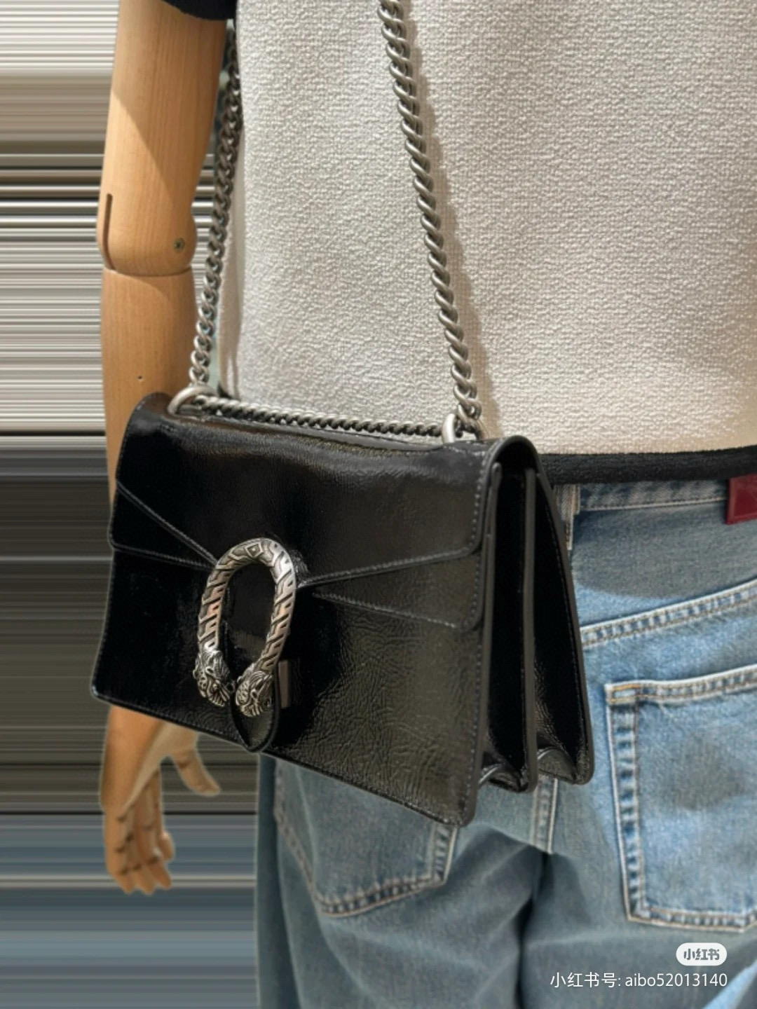 Gucci 구찌 Dionysus 디오니서스 블랙 페이턴트 체인 숄더백 7