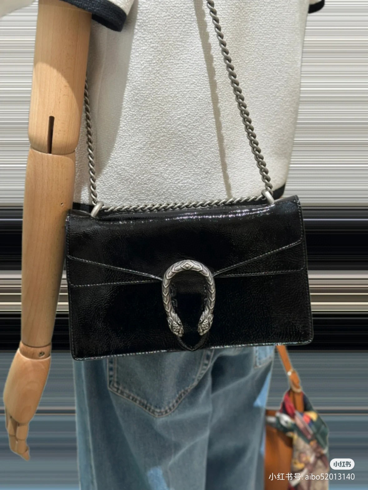 Gucci 구찌 Dionysus 디오니서스 블랙 페이턴트 체인 숄더백 8