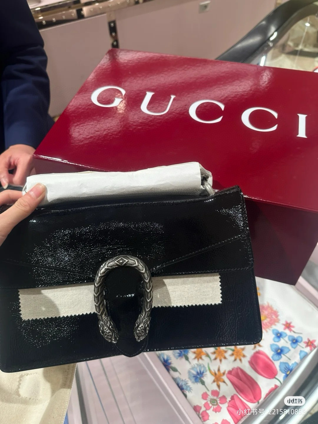 Gucci 구찌 Dionysus 디오니서스 블랙 페이턴트 체인 숄더백 10