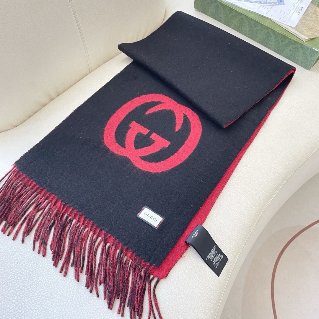 Gucci 구찌 GG 로고 울 머플러 9