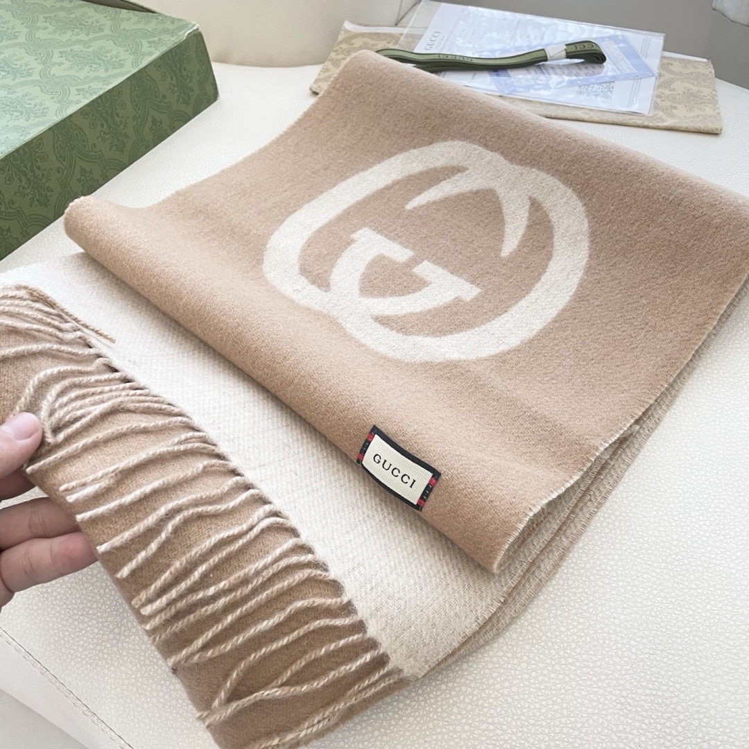 Gucci 구찌 GG 로고 울 머플러 4