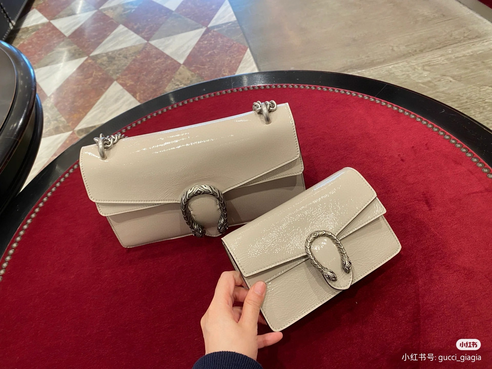 Gucci 구찌 Dionysus 디오니서스 래커 레더 체인 숄더백 7