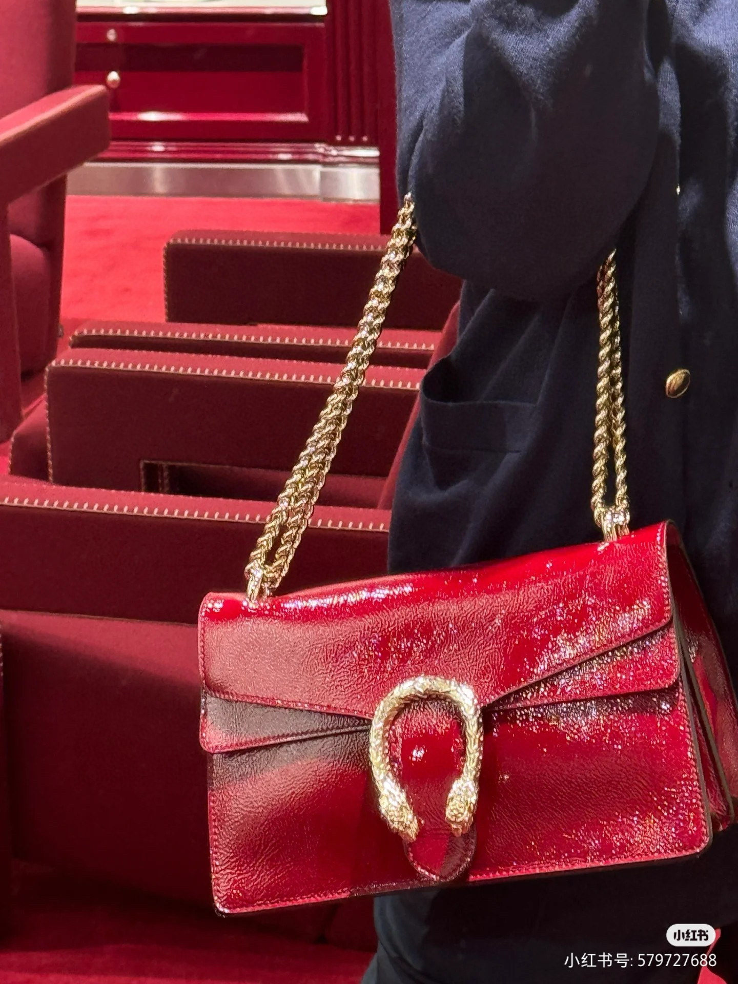 Gucci 구찌 Dionysus 디오니서스 버건디 래커드 레더 체인 숄더백 1