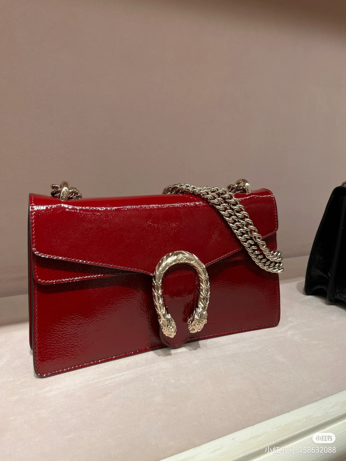 Gucci 구찌 Dionysus 디오니서스 버건디 래커드 레더 체인 숄더백 7