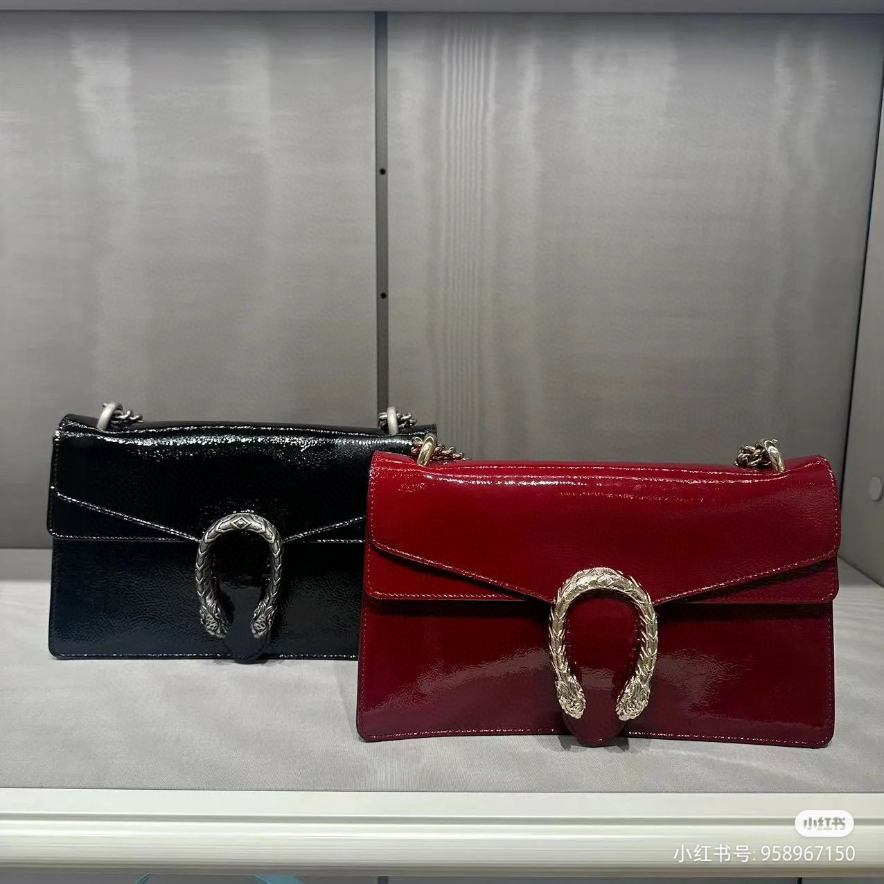 Gucci 구찌 Dionysus 디오니서스 버건디 래커드 레더 체인 숄더백 10