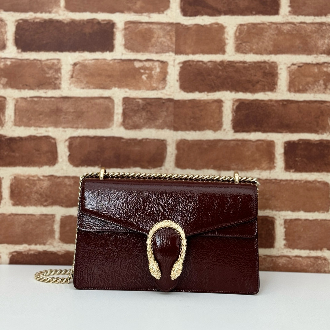 Gucci 구찌 Dionysus 디오니서스 버건디 래커드 레더 체인 숄더백 11