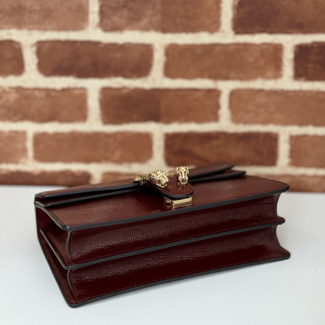 Gucci 구찌 Dionysus 디오니서스 버건디 래커드 레더 체인 숄더백 14