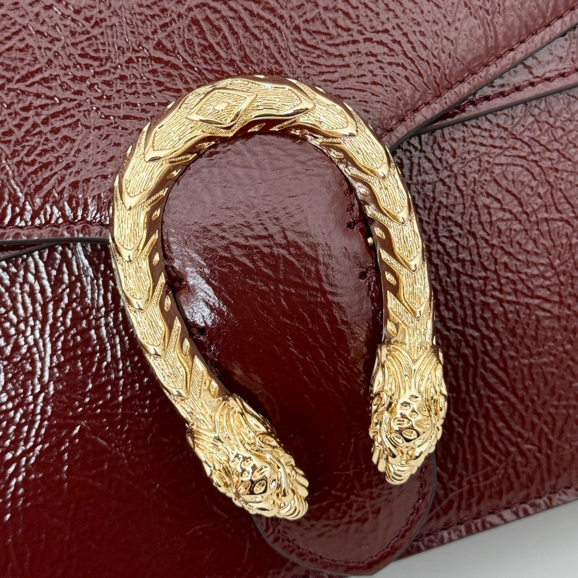 Gucci 구찌 Dionysus 디오니서스 버건디 래커드 레더 체인 숄더백 15