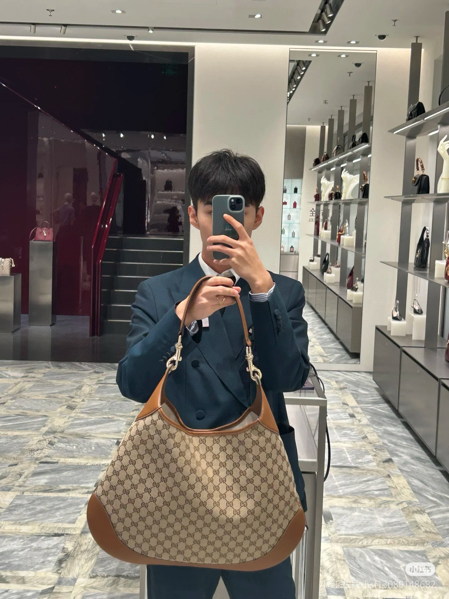 Gucci 구찌 Body 더블 락 라지 숄더백 3