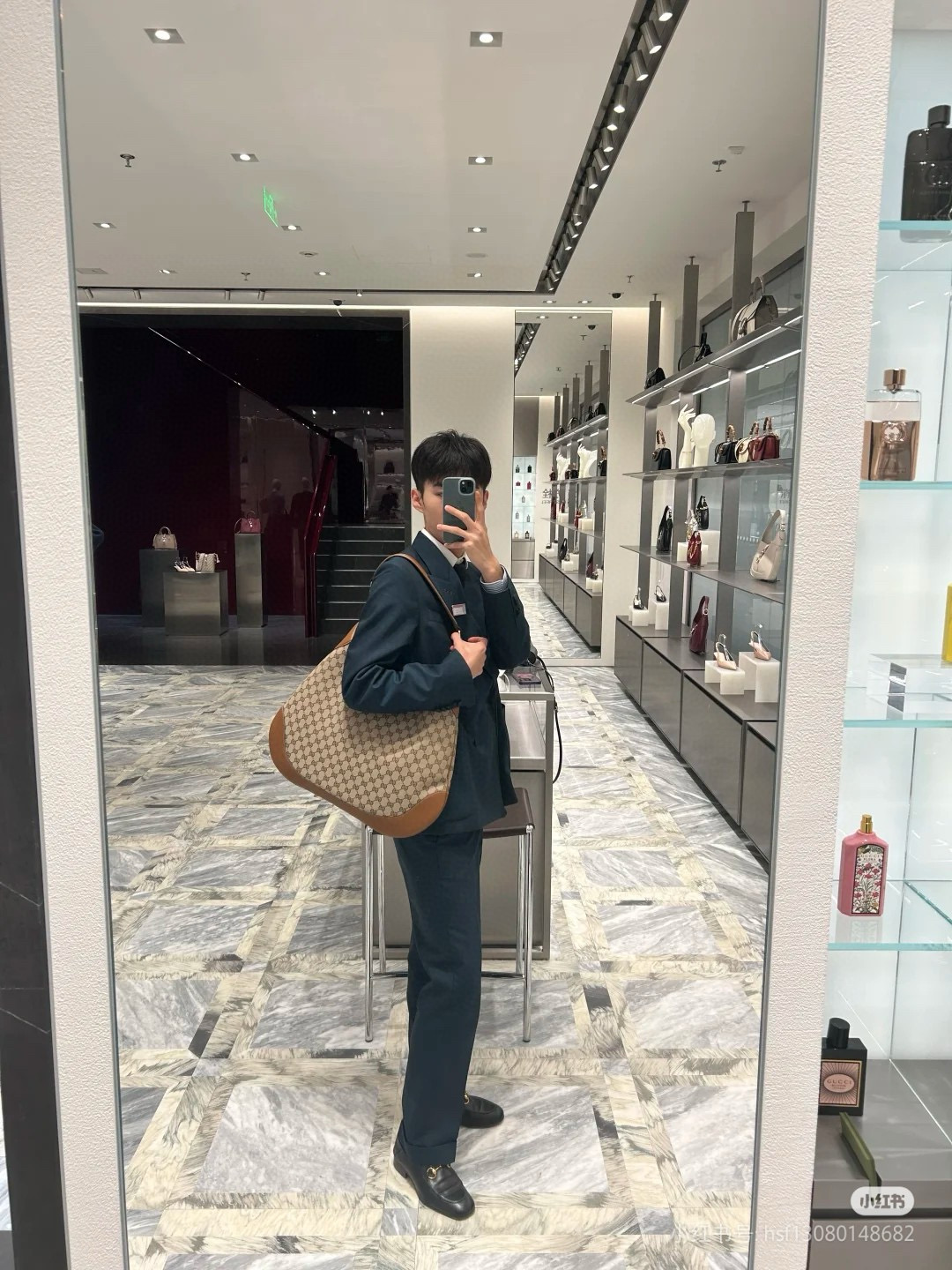 Gucci 구찌 Body 더블 락 라지 숄더백 4