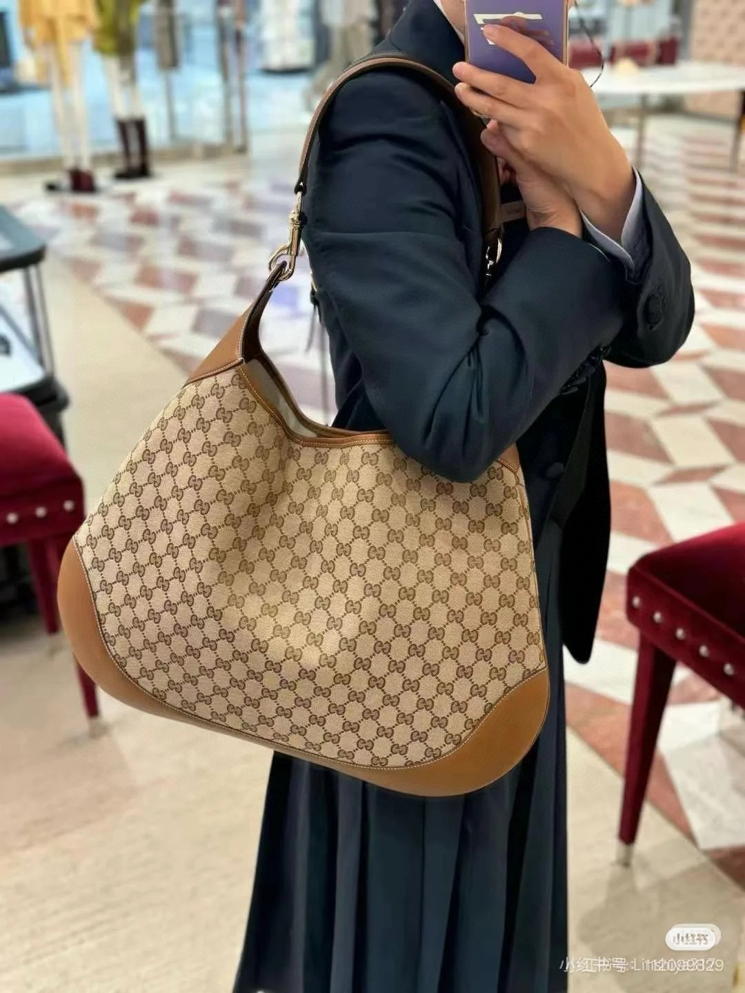 Gucci 구찌 Body 더블 락 라지 숄더백 7