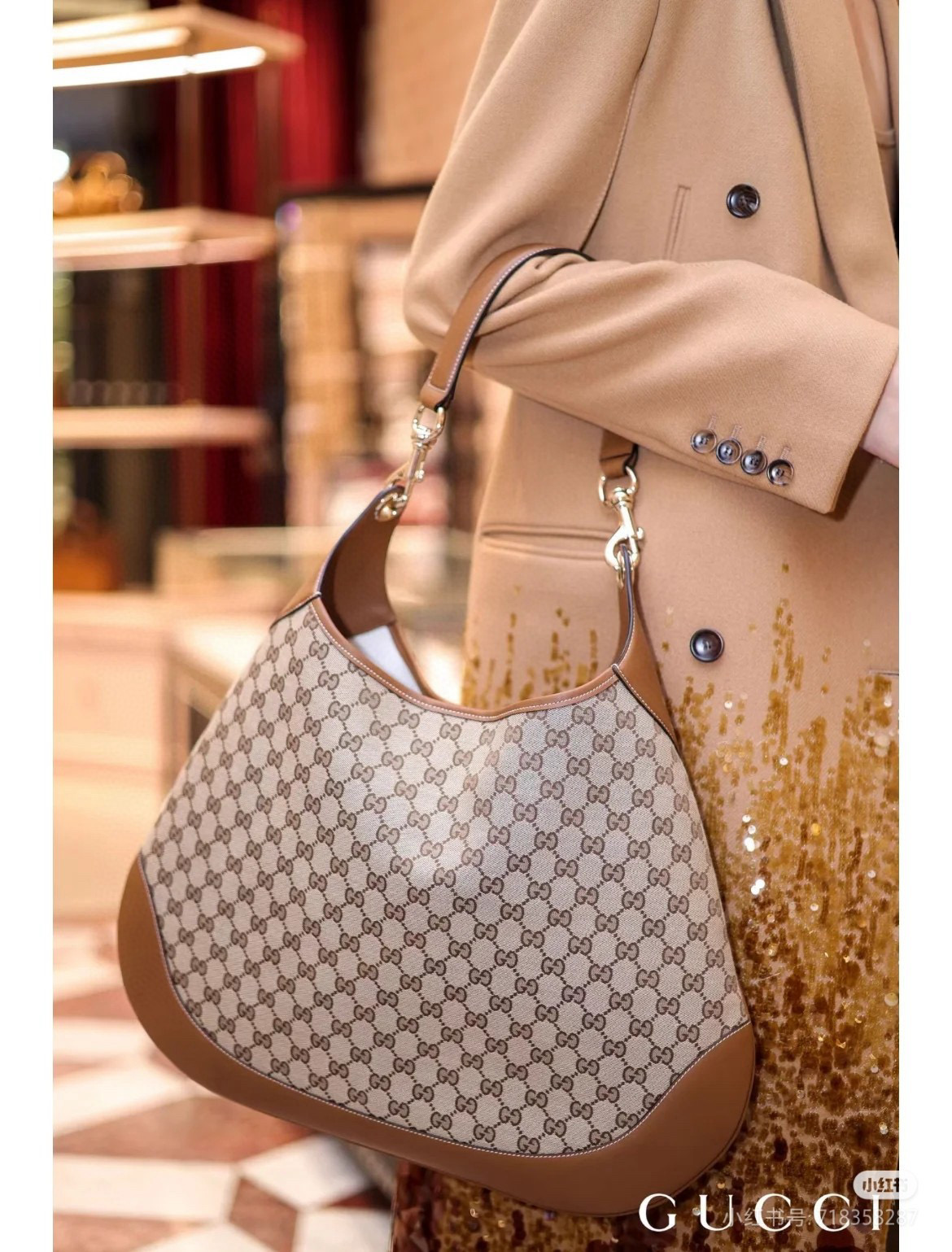 Gucci 구찌 Body 더블 락 라지 숄더백 11