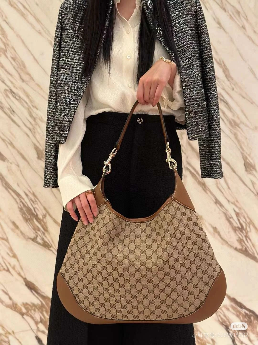 Gucci 구찌 Body 더블 락 라지 숄더백 13