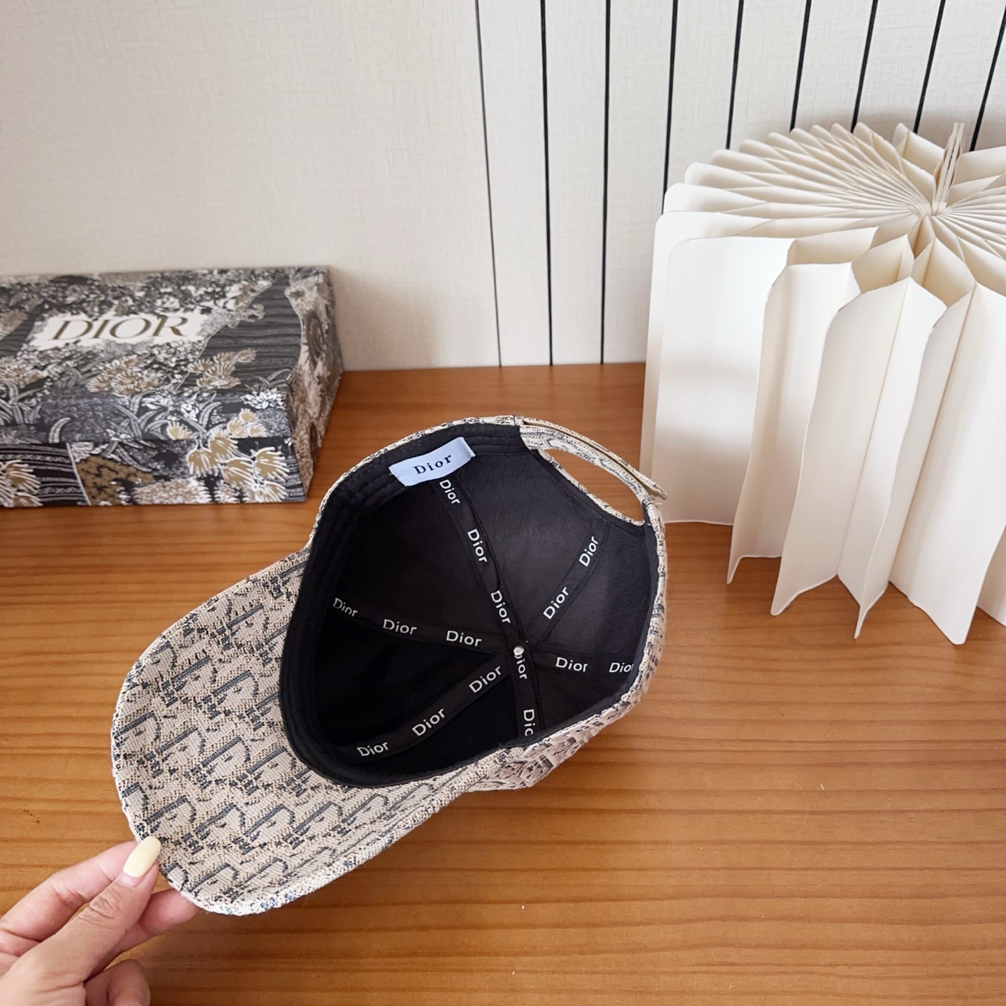DIOR 디올 오블리크 자수 로고 볼캡 7