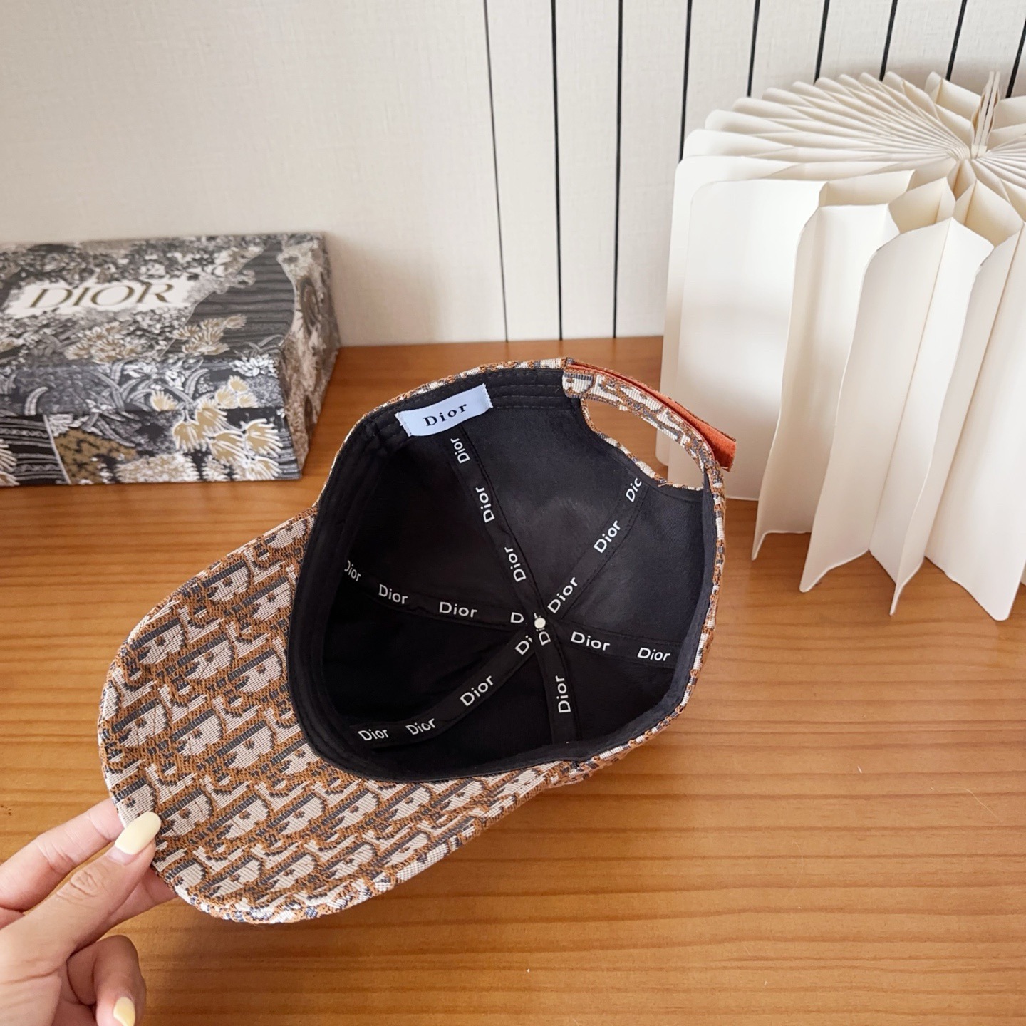 DIOR 디올 오블리크 자수 로고 볼캡 7