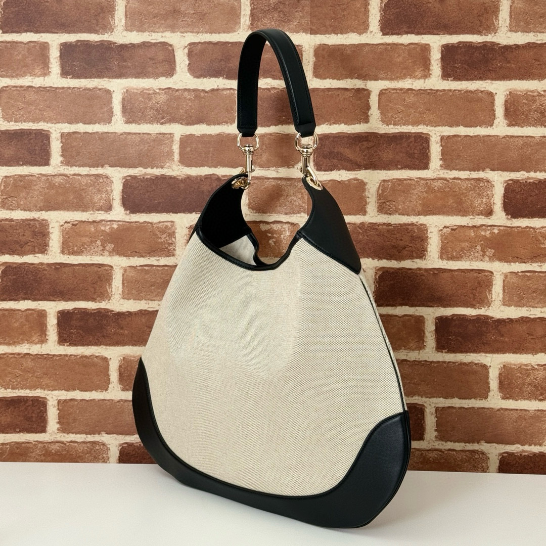 Gucci 구찌 Body 보디 대형 숄더백 캔버스 블랙 레더 8