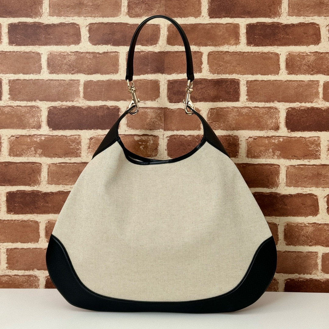 Gucci 구찌 Body 보디 대형 숄더백 캔버스 블랙 레더 9