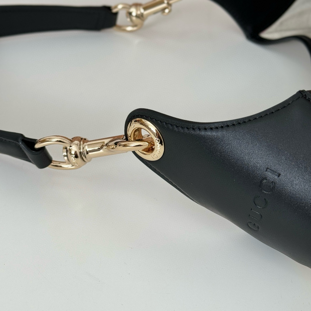 Gucci 구찌 Body 보디 대형 숄더백 캔버스 블랙 레더 11