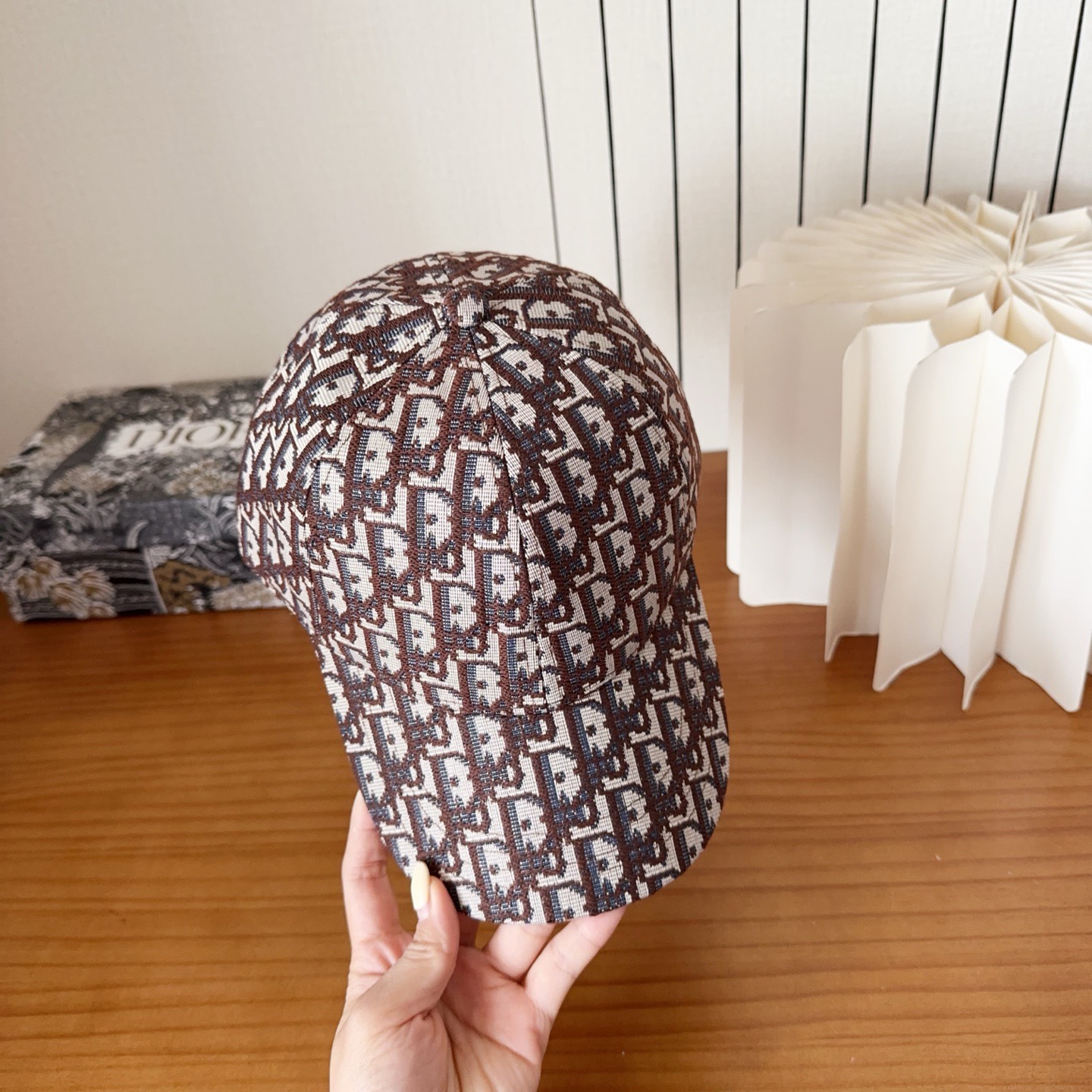 DIOR 디올 오블리크 자수 로고 볼캡 4