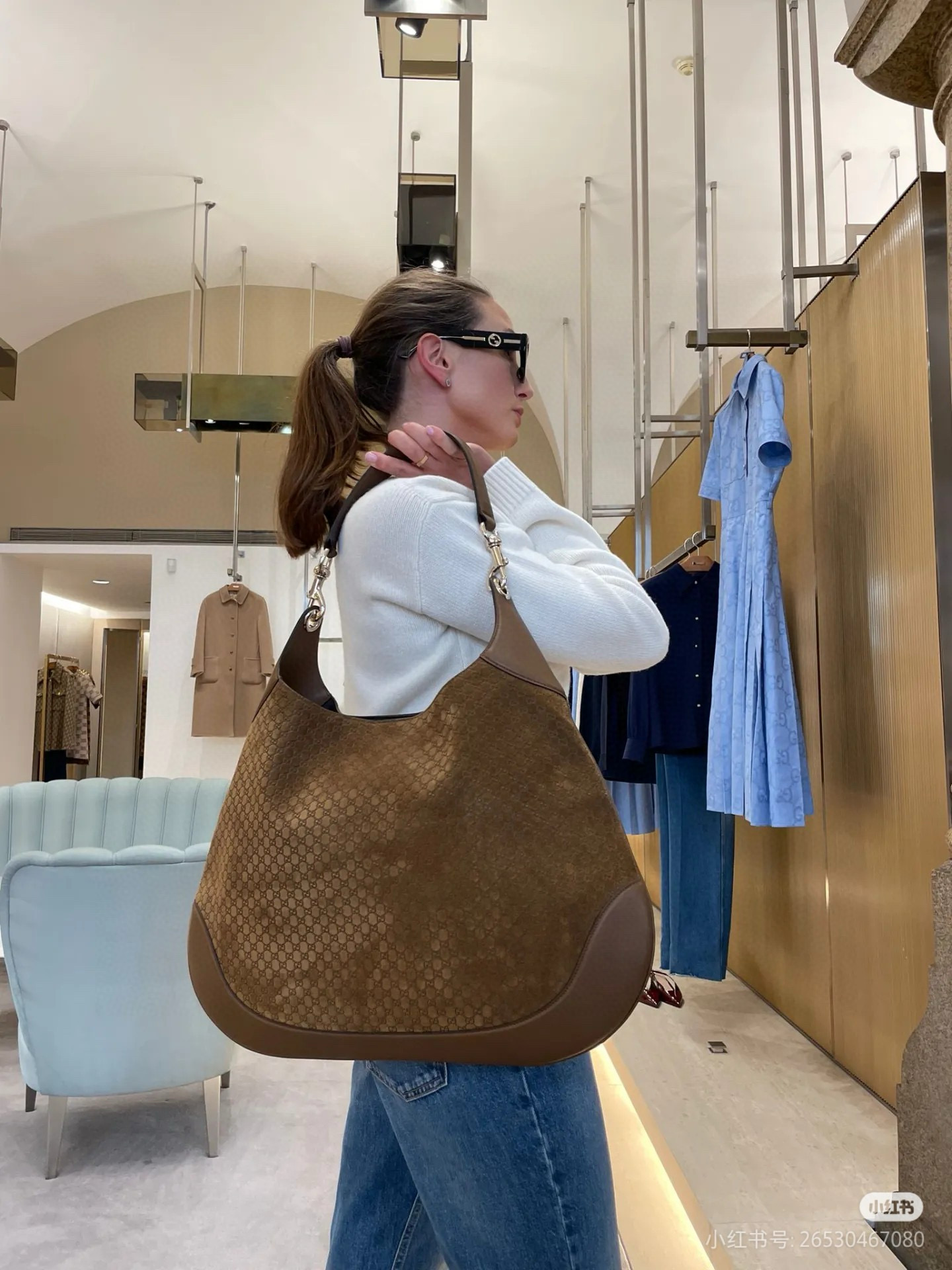 Gucci 구찌 Body 더블락 라지 숄더백 7