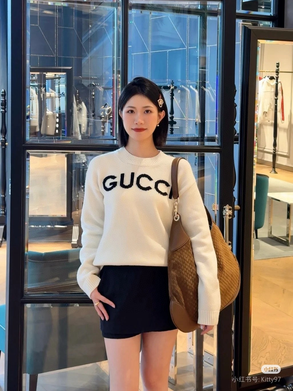 Gucci 구찌 Body 더블락 라지 숄더백 10