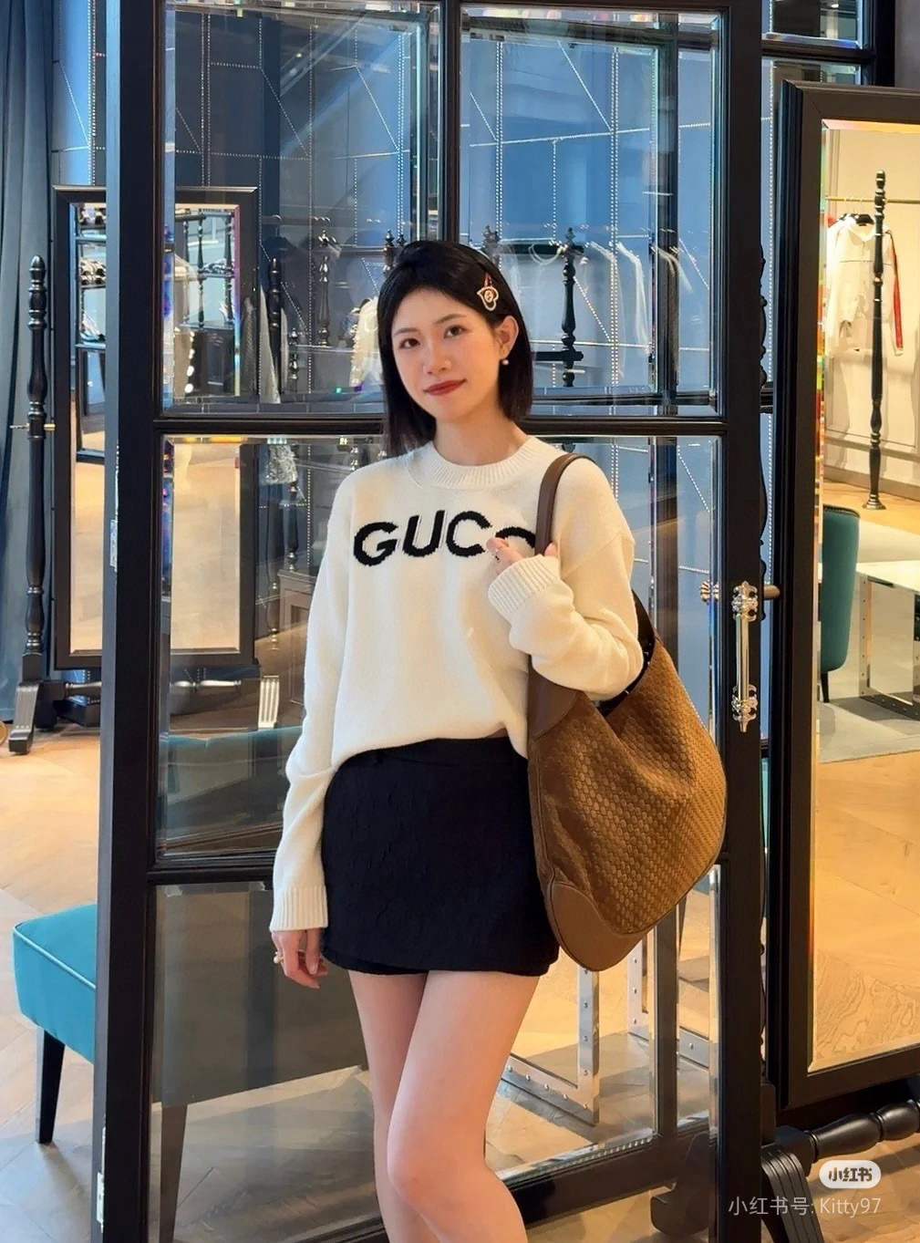 Gucci 구찌 Body 더블락 라지 숄더백 12
