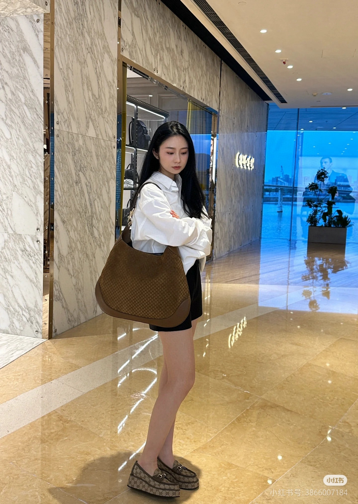 Gucci 구찌 Body 더블락 라지 숄더백 13